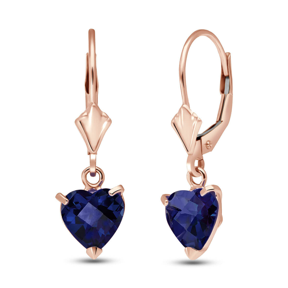 Eternal Love Sapphire Leverback Earrings