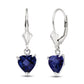 Eternal Love Sapphire Leverback Earrings