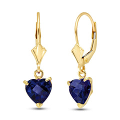 Eternal Love Sapphire Leverback Earrings