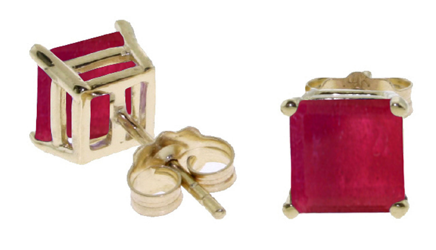 Soulful Edge Ruby Earrings