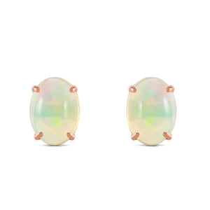 Tranquil Moon Opal Stud Earrings