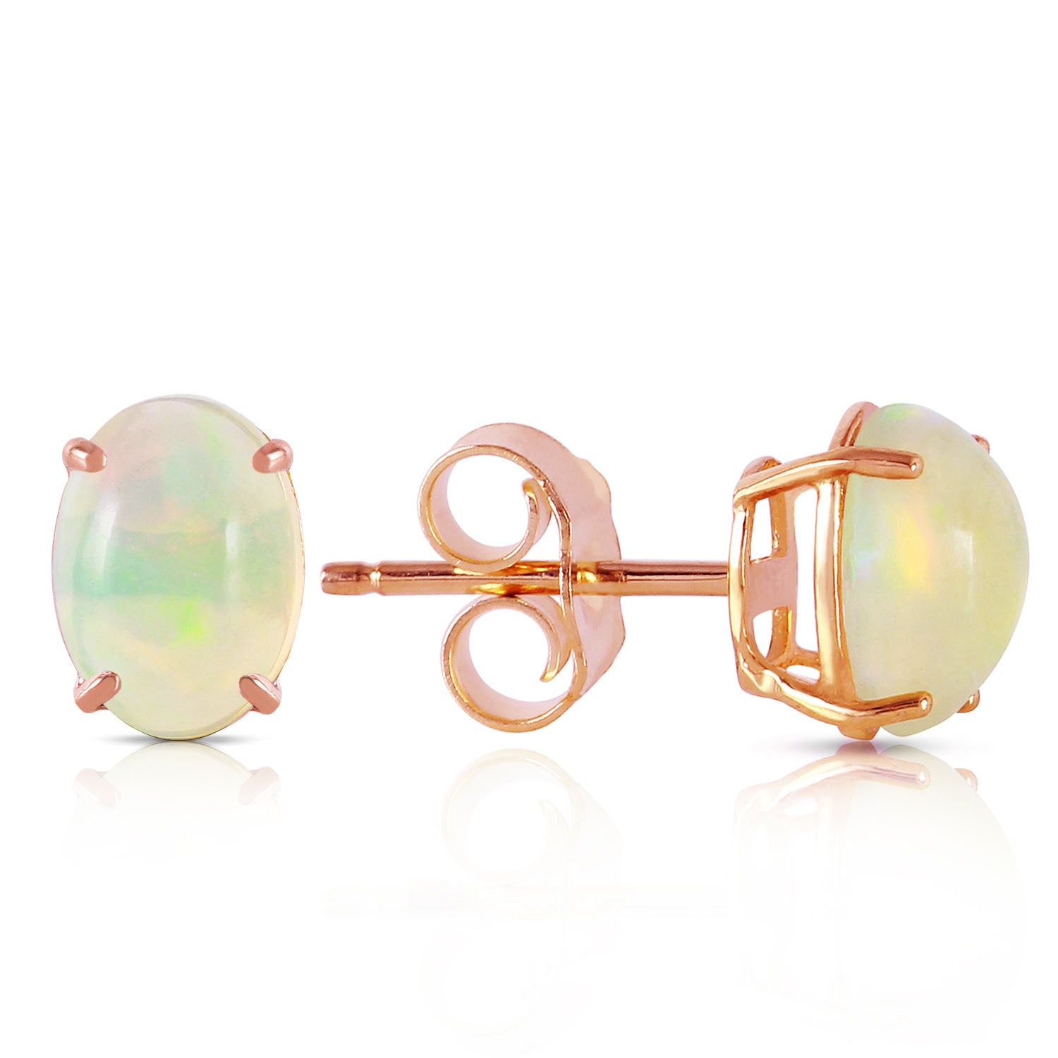 Tranquil Moon Opal Stud Earrings