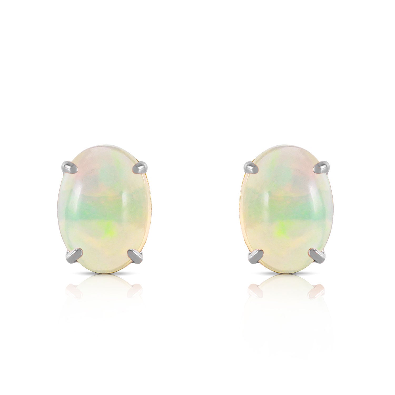 Tranquil Moon Opal Stud Earrings