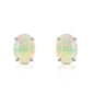 Sleek Oval Opal Earrings