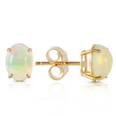 Tranquil Moon Opal Stud Earrings