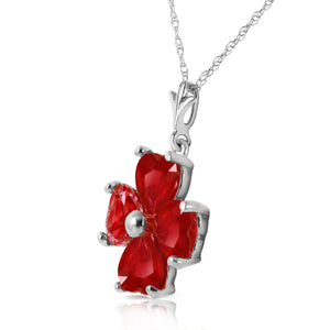 Elegant Petal Ruby Necklace