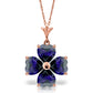 Elegant Petal Sapphire Necklace