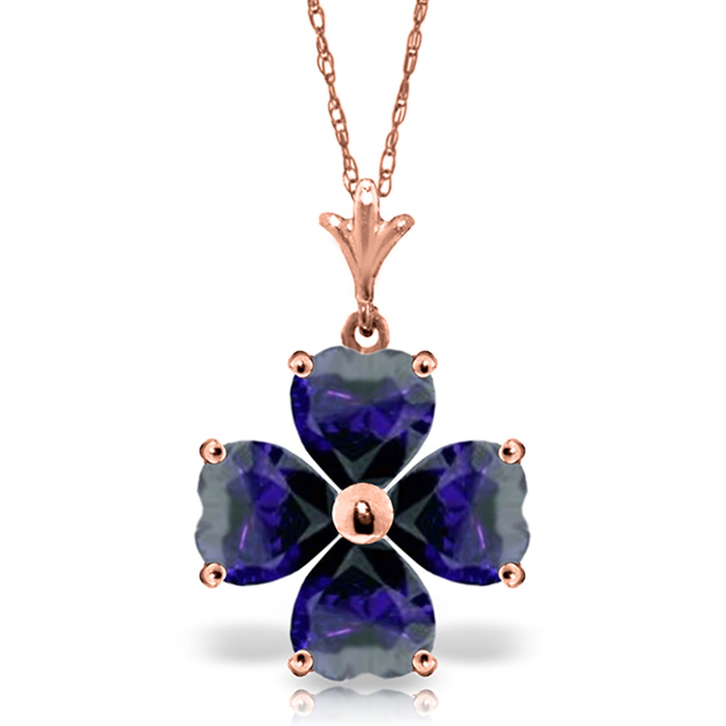 Elegant Petal Sapphire Necklace