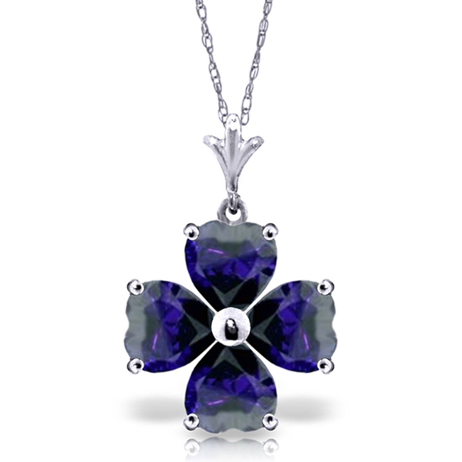 Elegant Petal Sapphire Necklace