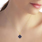 Elegant Petal Sapphire Necklace