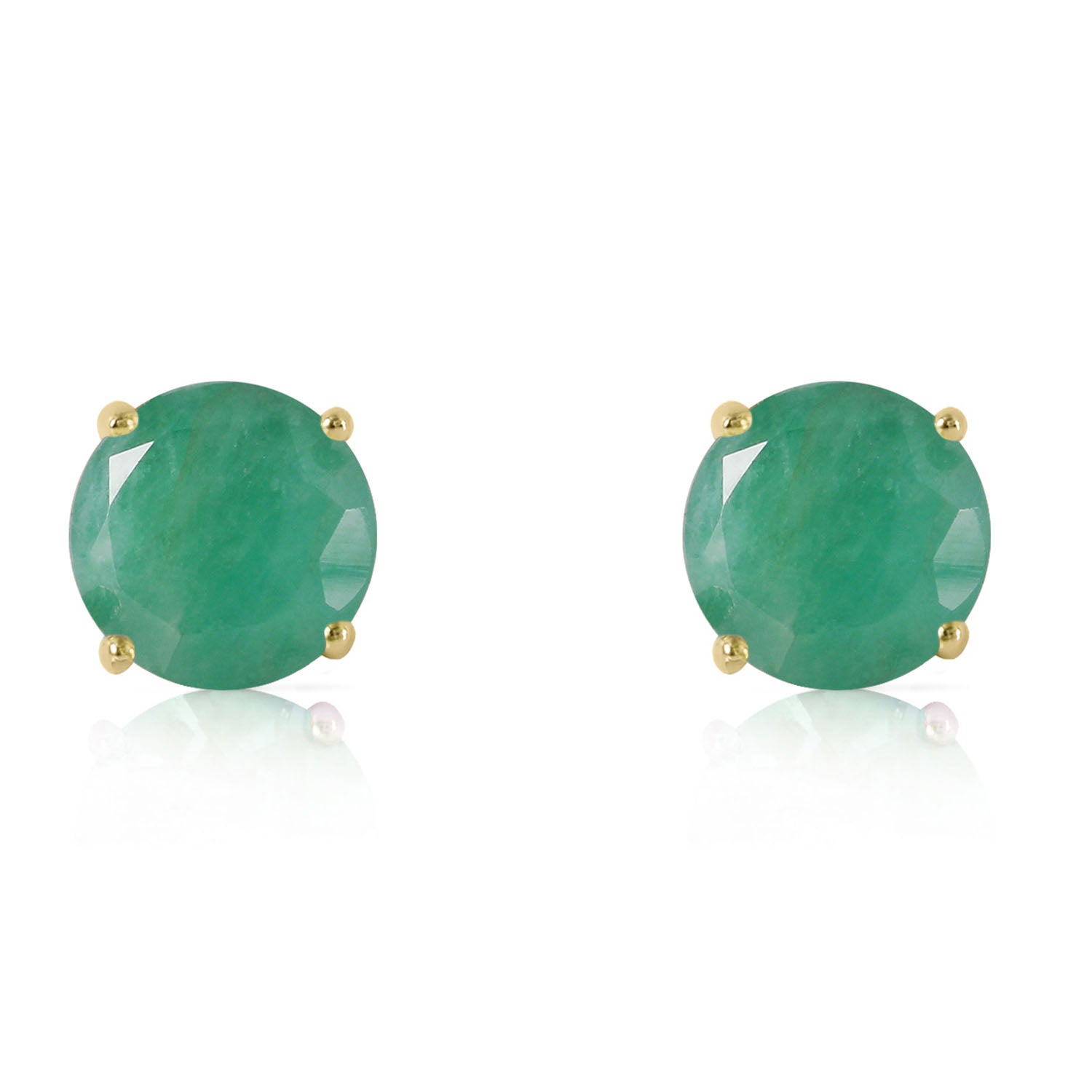 Luminous Orb Emerald Earrings