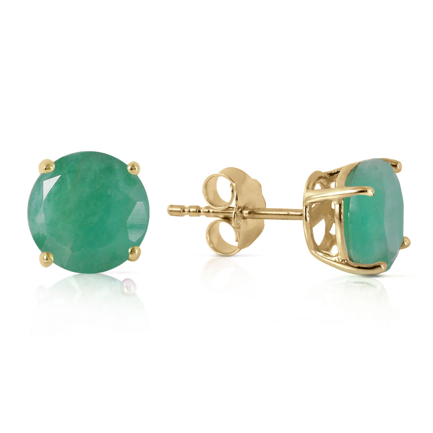 Luminous Orb Emerald Earrings