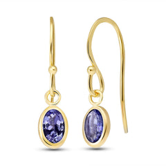 Swaying Silhouette Tanzanite Earrings