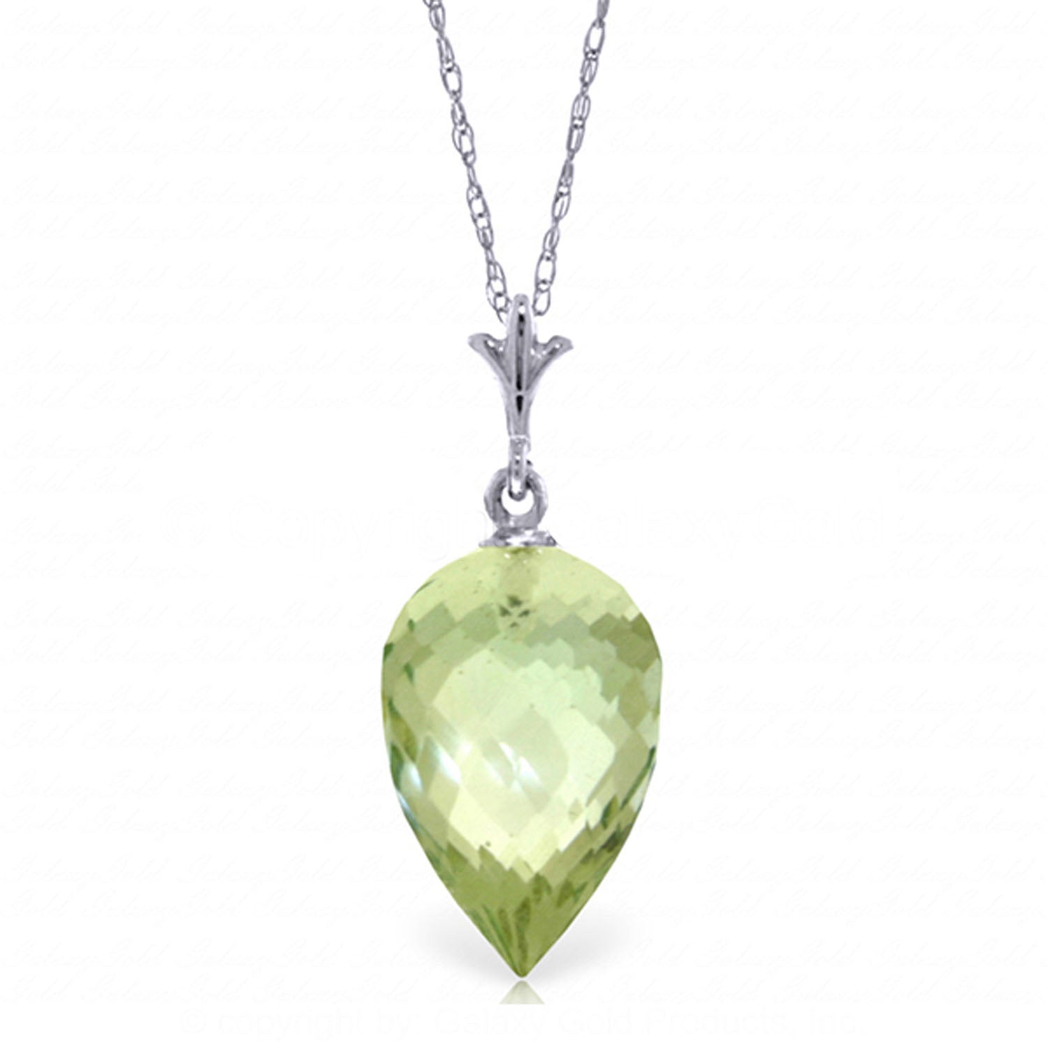 Luminous Sparkle Green Amethyst Necklace
