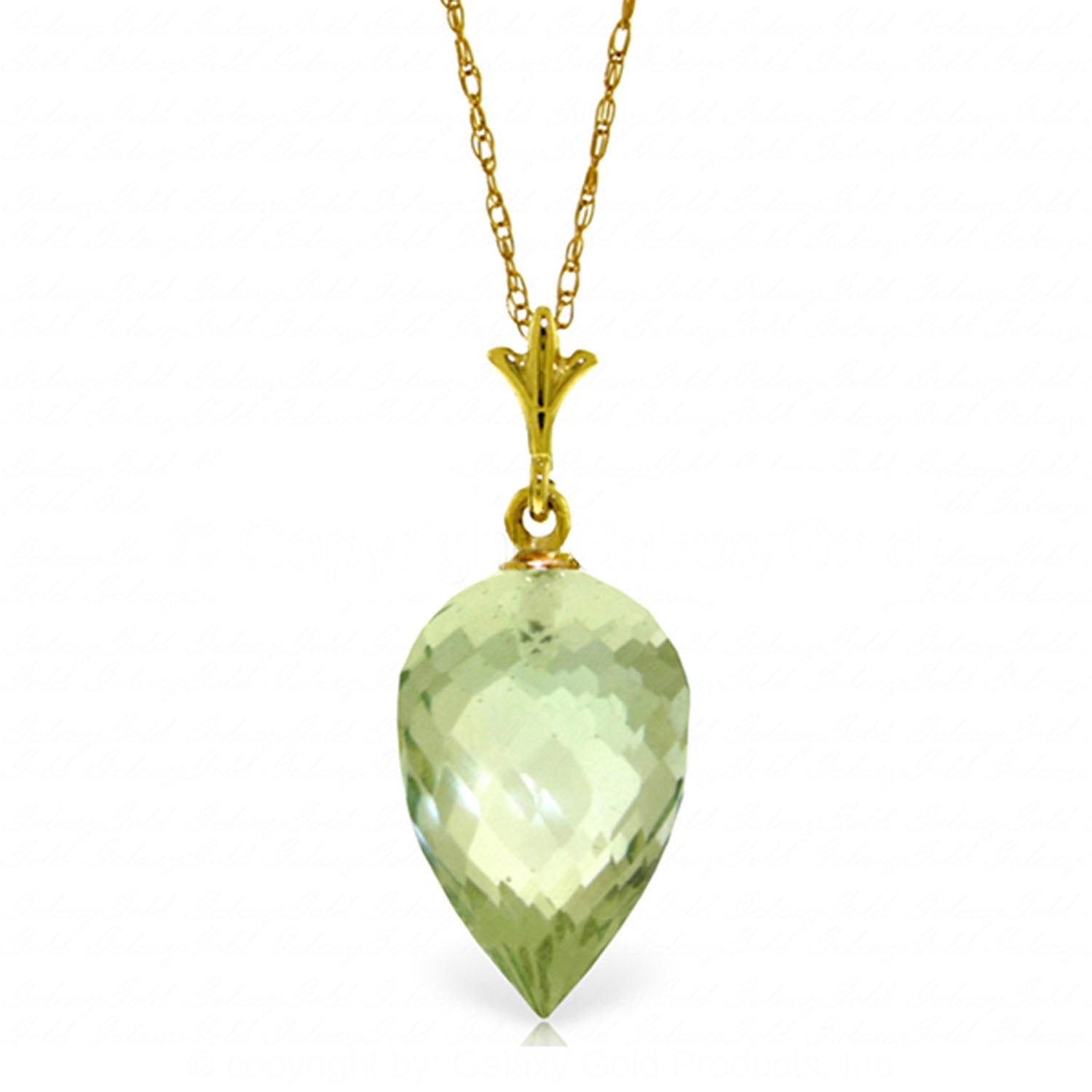 Luminous Sparkle Green Amethyst Necklace