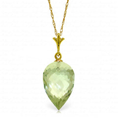 Luminous Sparkle Green Amethyst Necklace