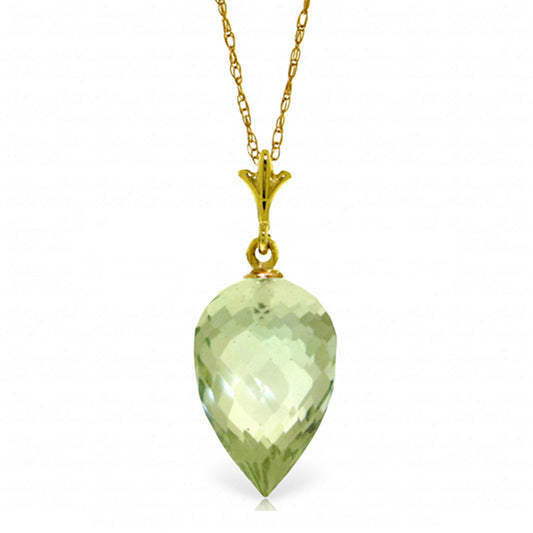Luminous Sparkle Green Amethyst Necklace