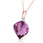 Moonlit Essence Amethyst & Diamond Necklace