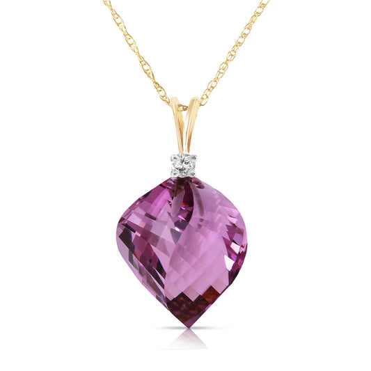 Moonlit Essence Amethyst & Diamond Necklace