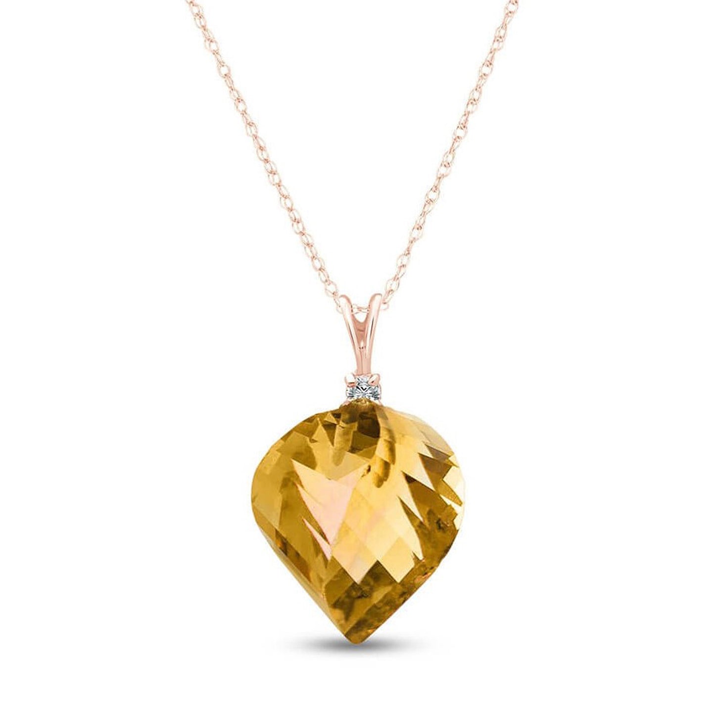 Moonlit Essence Citrine & Diamond Necklace