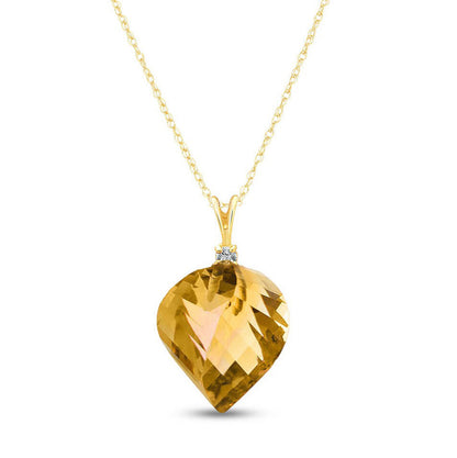 Moonlit Essence Citrine & Diamond Necklace