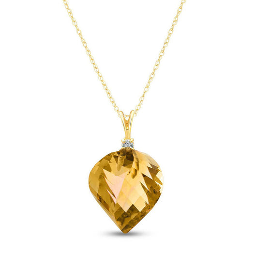 Moonlit Essence Citrine & Diamond Necklace