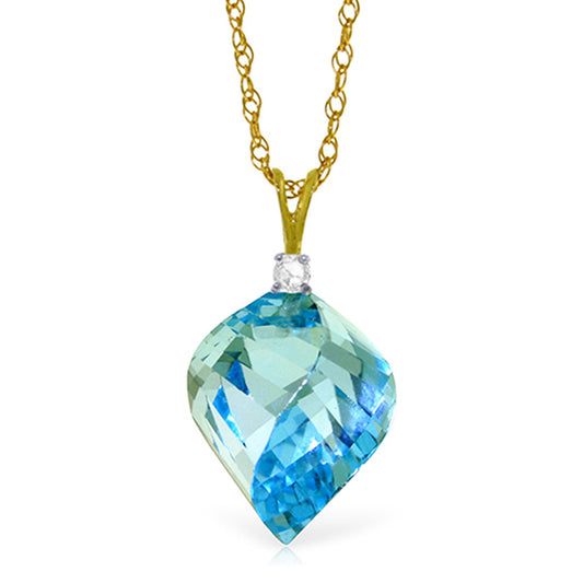 Moonlit Essence Blue Topaz & Diamond Necklace