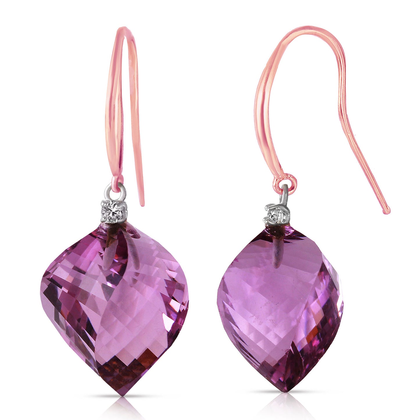 Moonlit Essence Purple Amethyst & Diamond Earrings