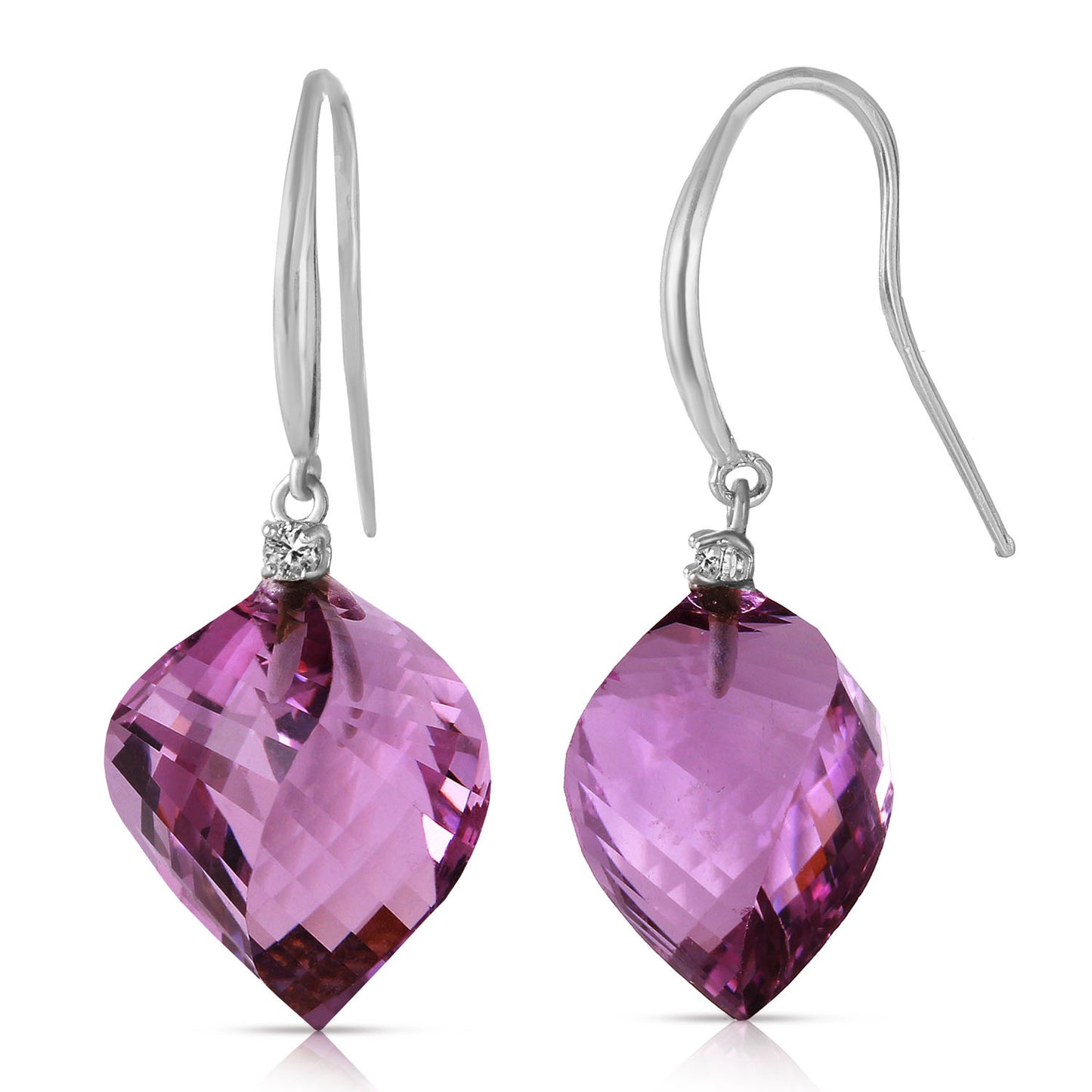 Moonlit Essence Purple Amethyst & Diamond Earrings