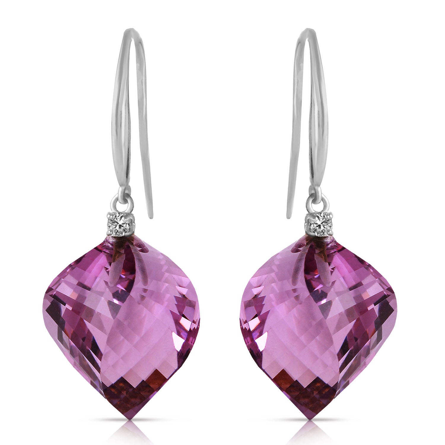 Moonlit Essence Purple Amethyst & Diamond Earrings