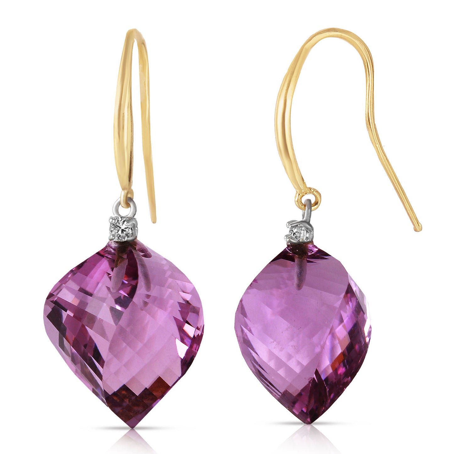 Moonlit Essence Purple Amethyst & Diamond Earrings