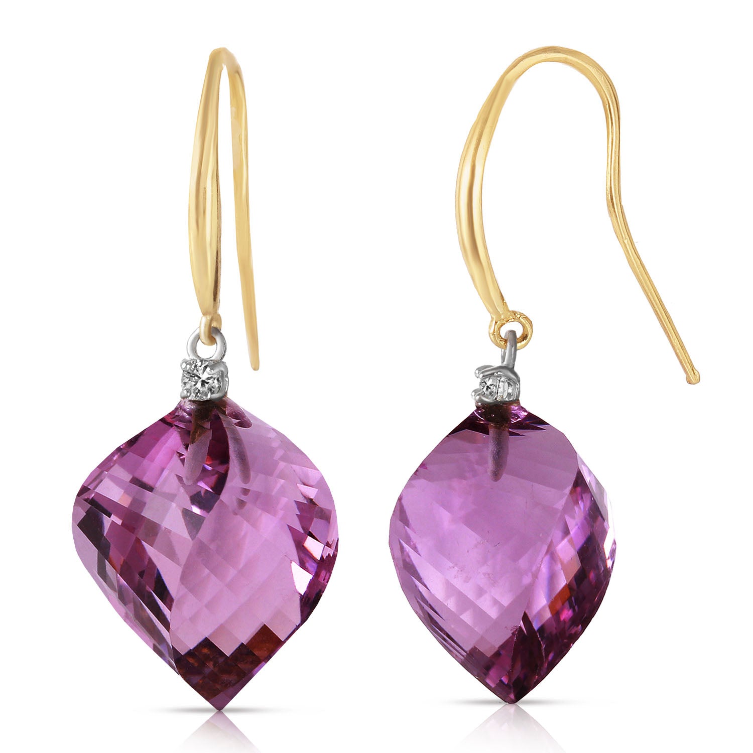 Moonlit Essence Purple Amethyst & Diamond Earrings