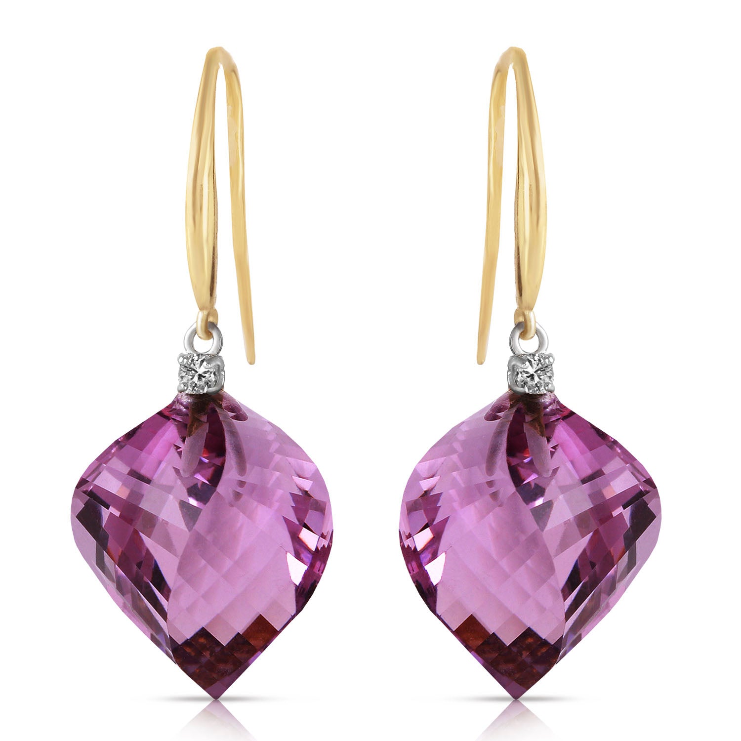 Moonlit Essence Purple Amethyst & Diamond Earrings