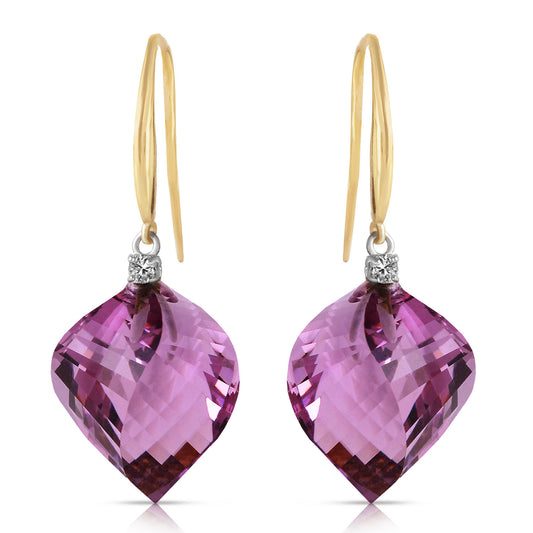Moonlit Essence Purple Amethyst & Diamond Earrings