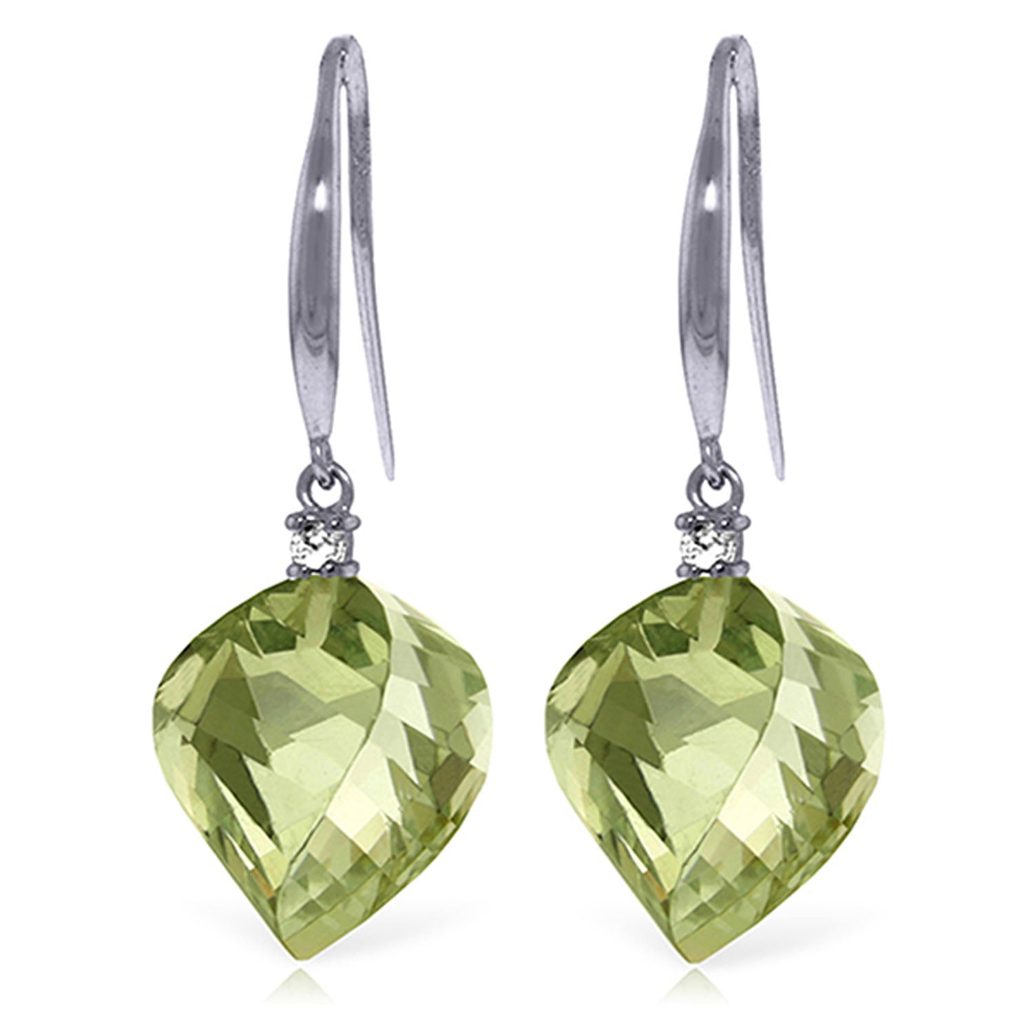 Moonlit Essence Green Amethyst & Diamond Earrings