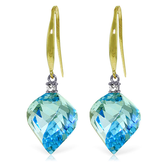 Moonlit Essence Blue Topaz & Diamond Earrings