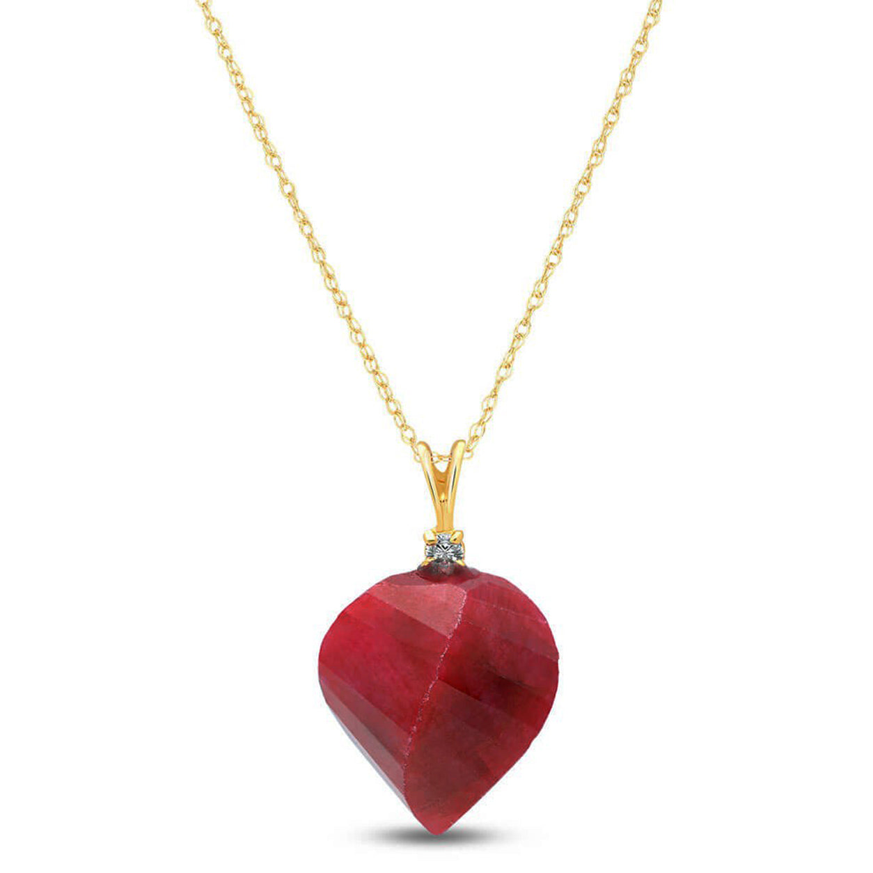 Moonlit Essence Ruby & Diamond Necklace