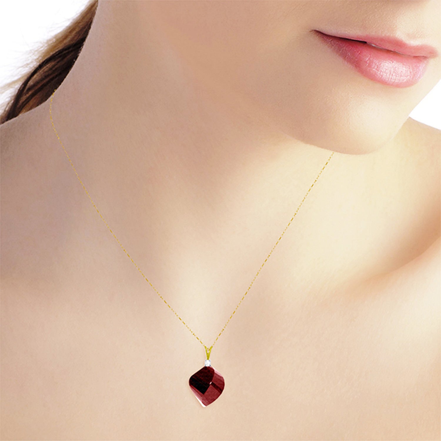 Moonlit Essence Ruby & Diamond Necklace