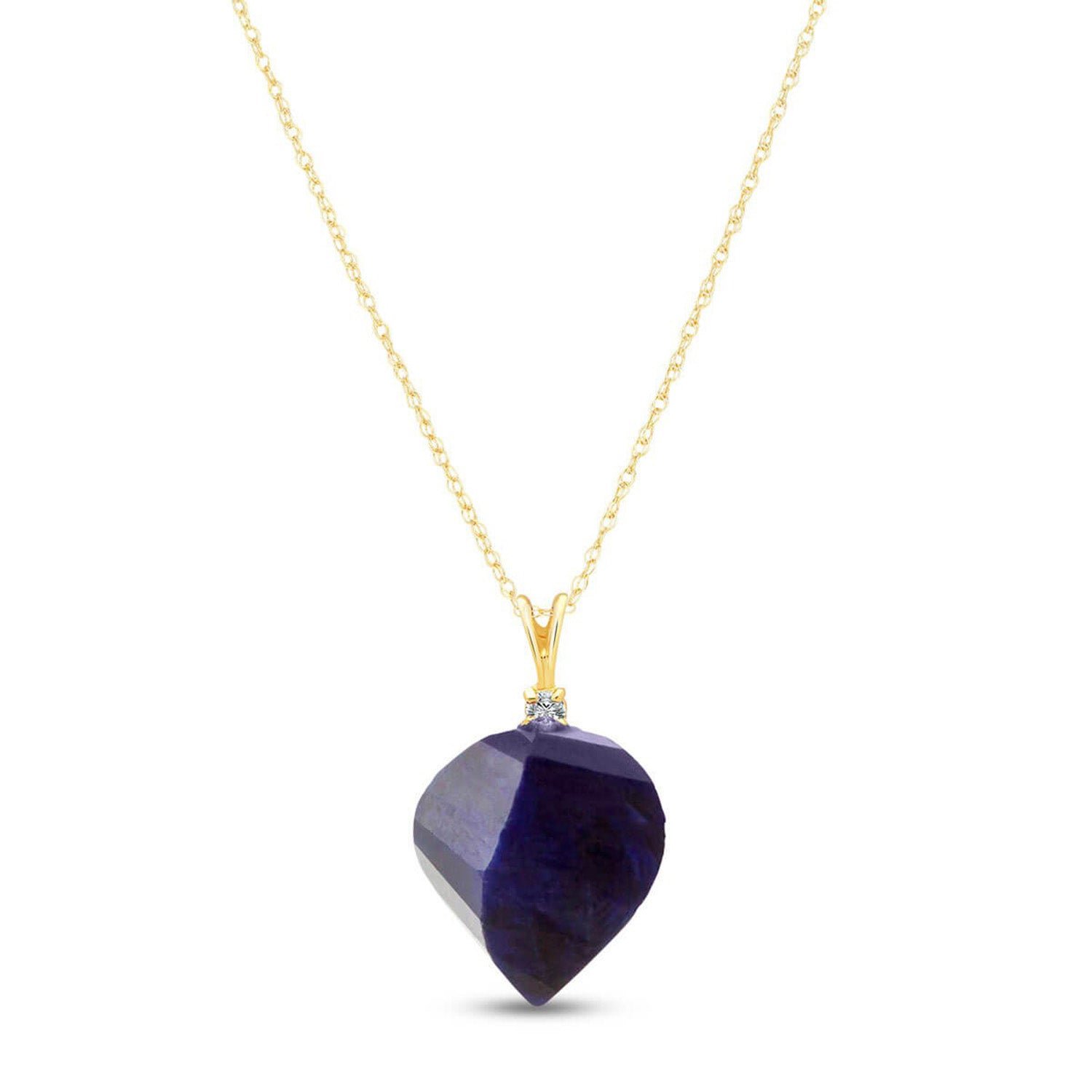 Moonlit Essence Sapphire & Diamond Necklace
