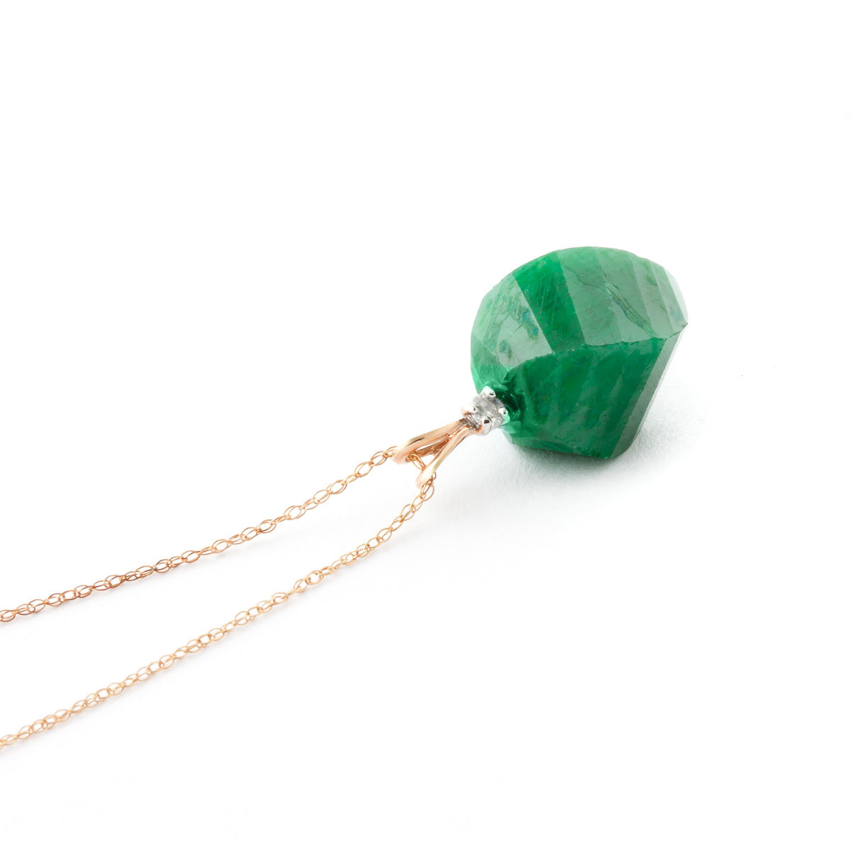 Moonlit Essence Emerald & Diamond Necklace
