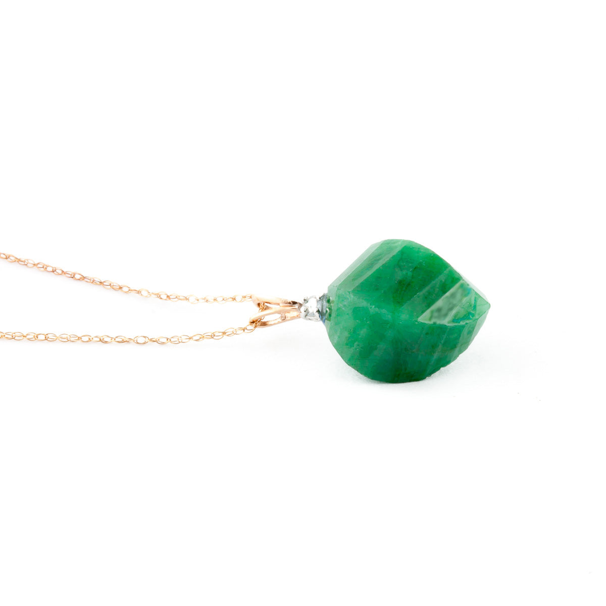 Moonlit Essence Emerald & Diamond Necklace