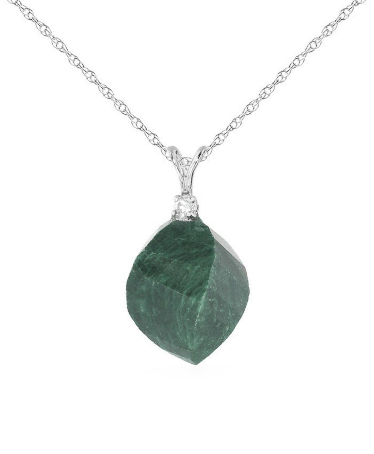 Moonlit Essence Emerald & Diamond Necklace