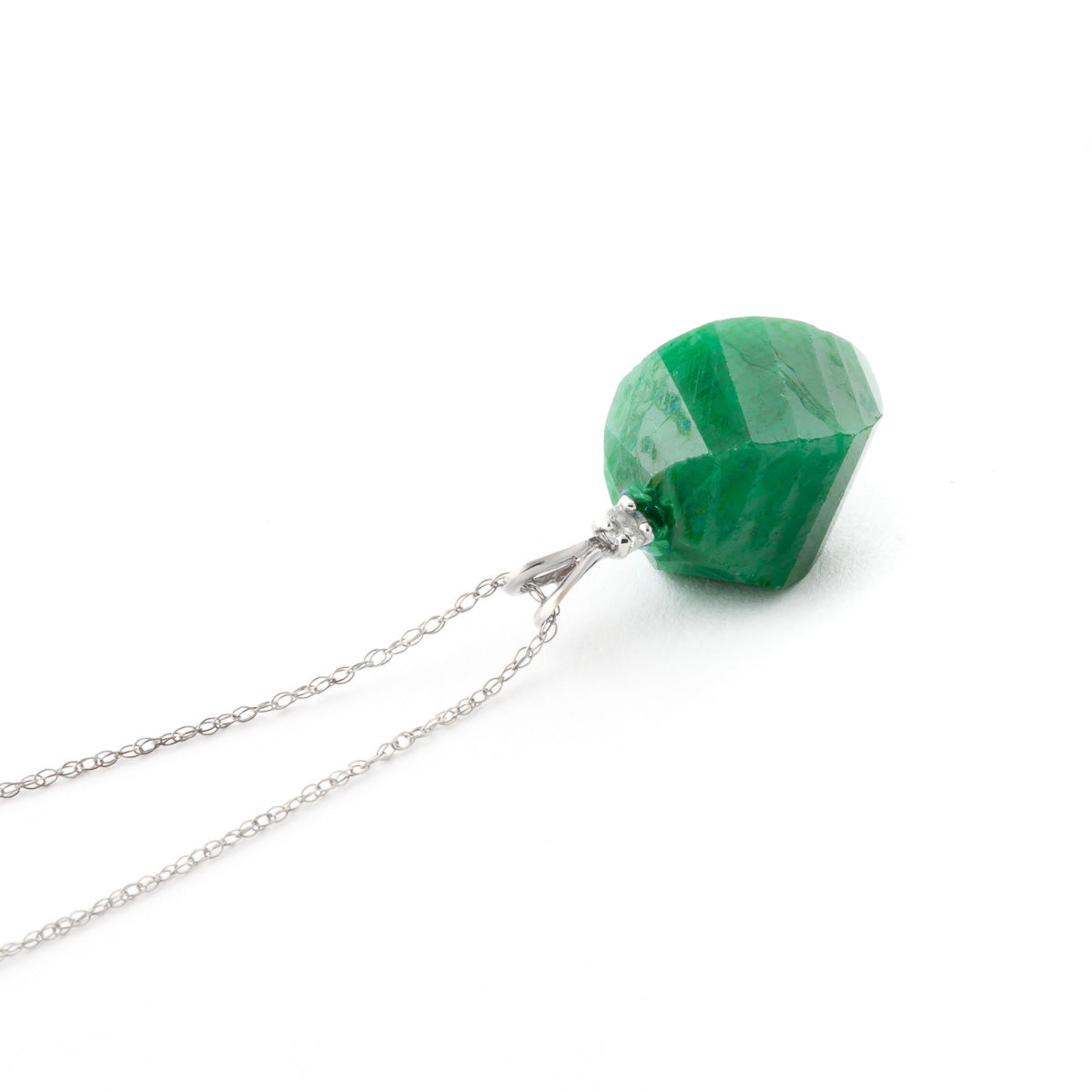 Moonlit Essence Emerald & Diamond Necklace