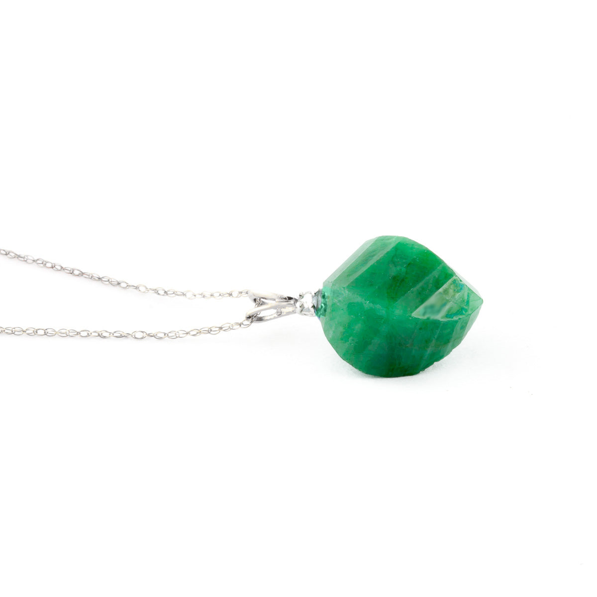 Moonlit Essence Emerald & Diamond Necklace