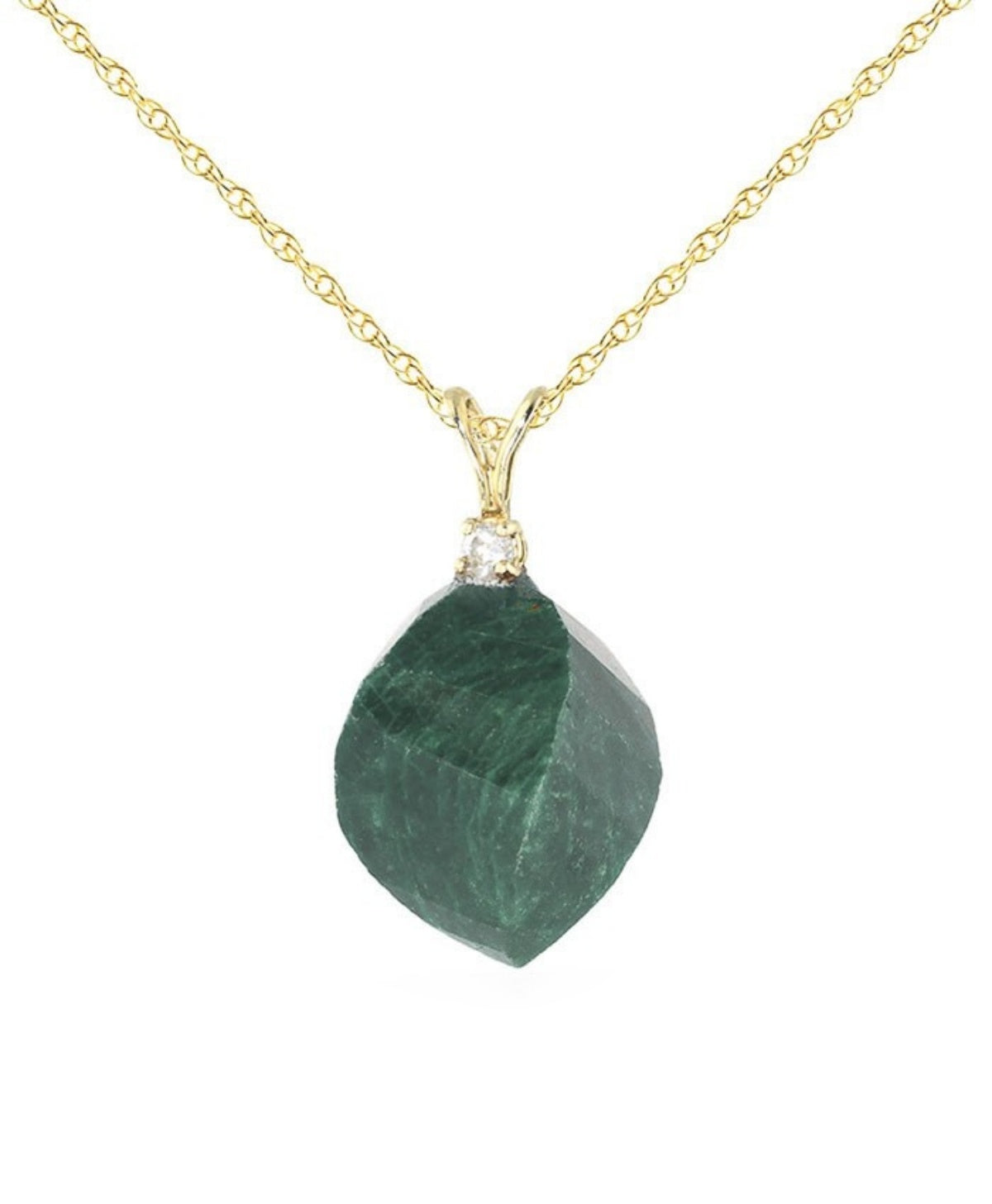 Moonlit Essence Emerald & Diamond Necklace