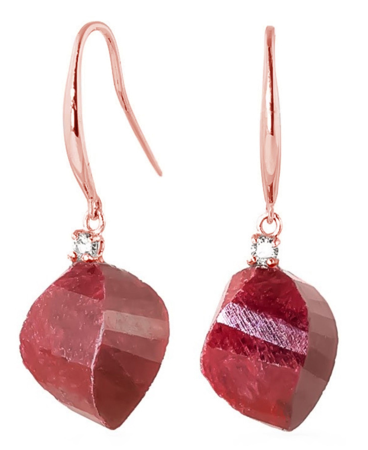 Moonlit Essence Ruby & Diamond Earrings
