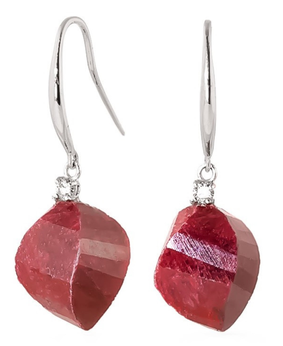 Moonlit Essence Ruby & Diamond Earrings