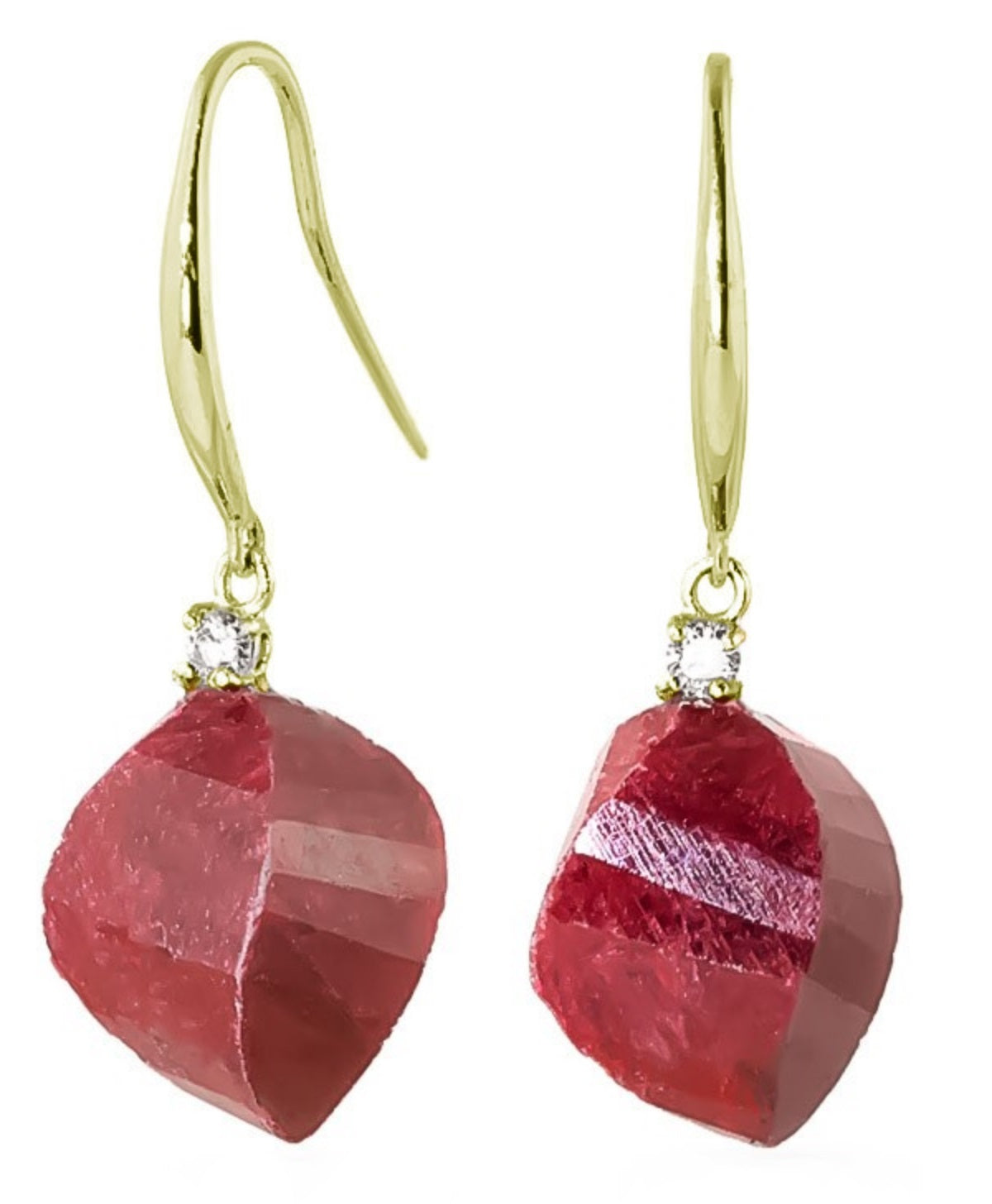 Moonlit Essence Ruby & Diamond Earrings