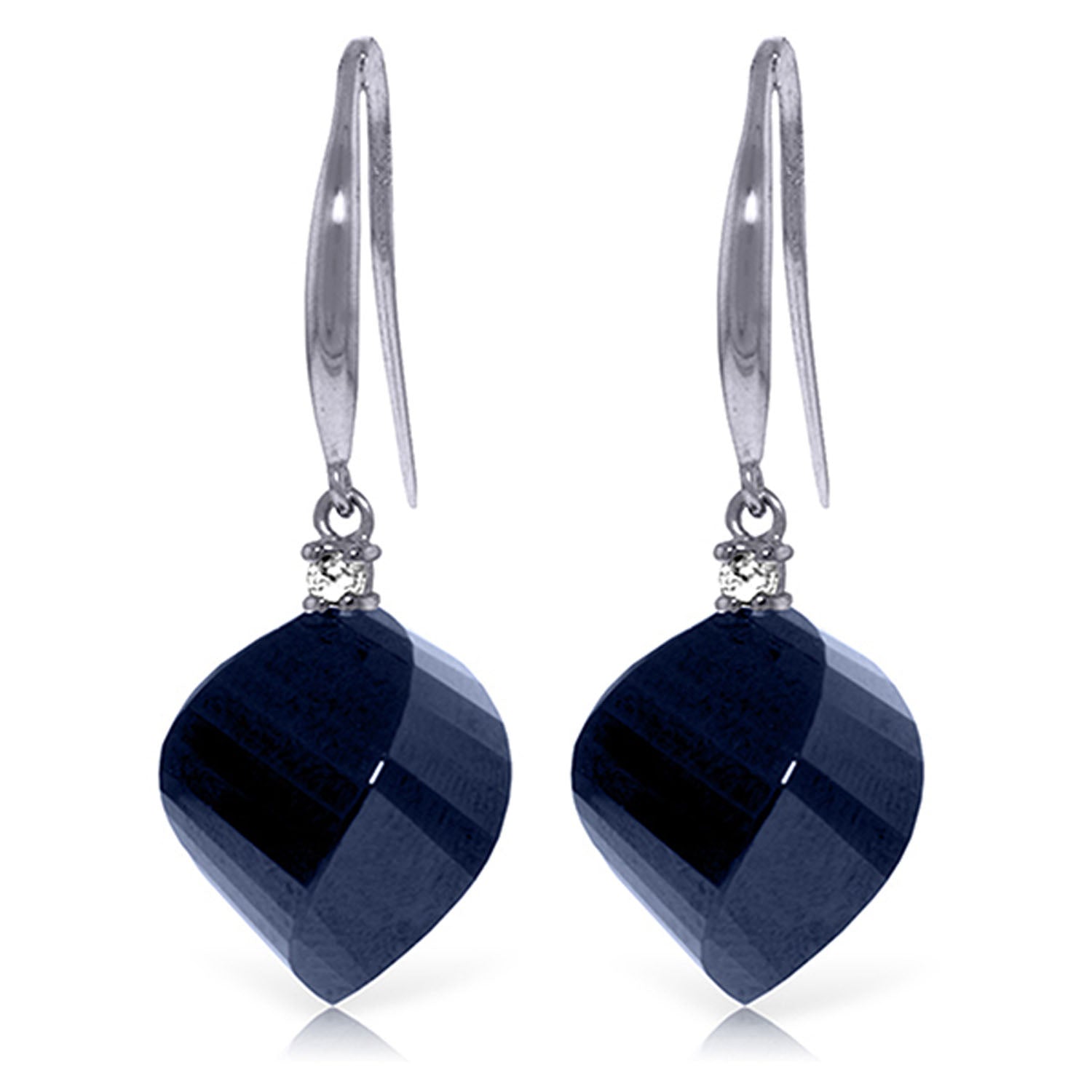 Moonlit Essence Sapphire & Diamond Earrings