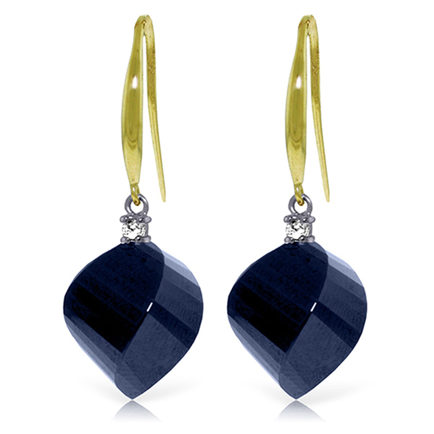 Moonlit Essence Sapphire & Diamond Earrings